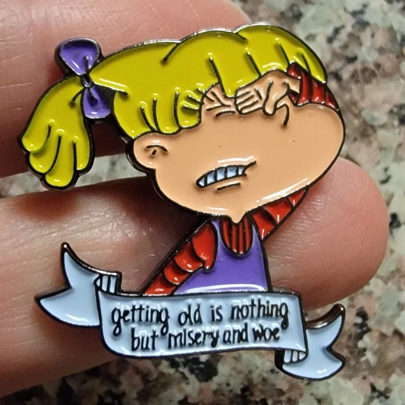 *2 for $13*Rugrats Angelica Pickles Getting Old is Nothing But Misery  Enamel Pin